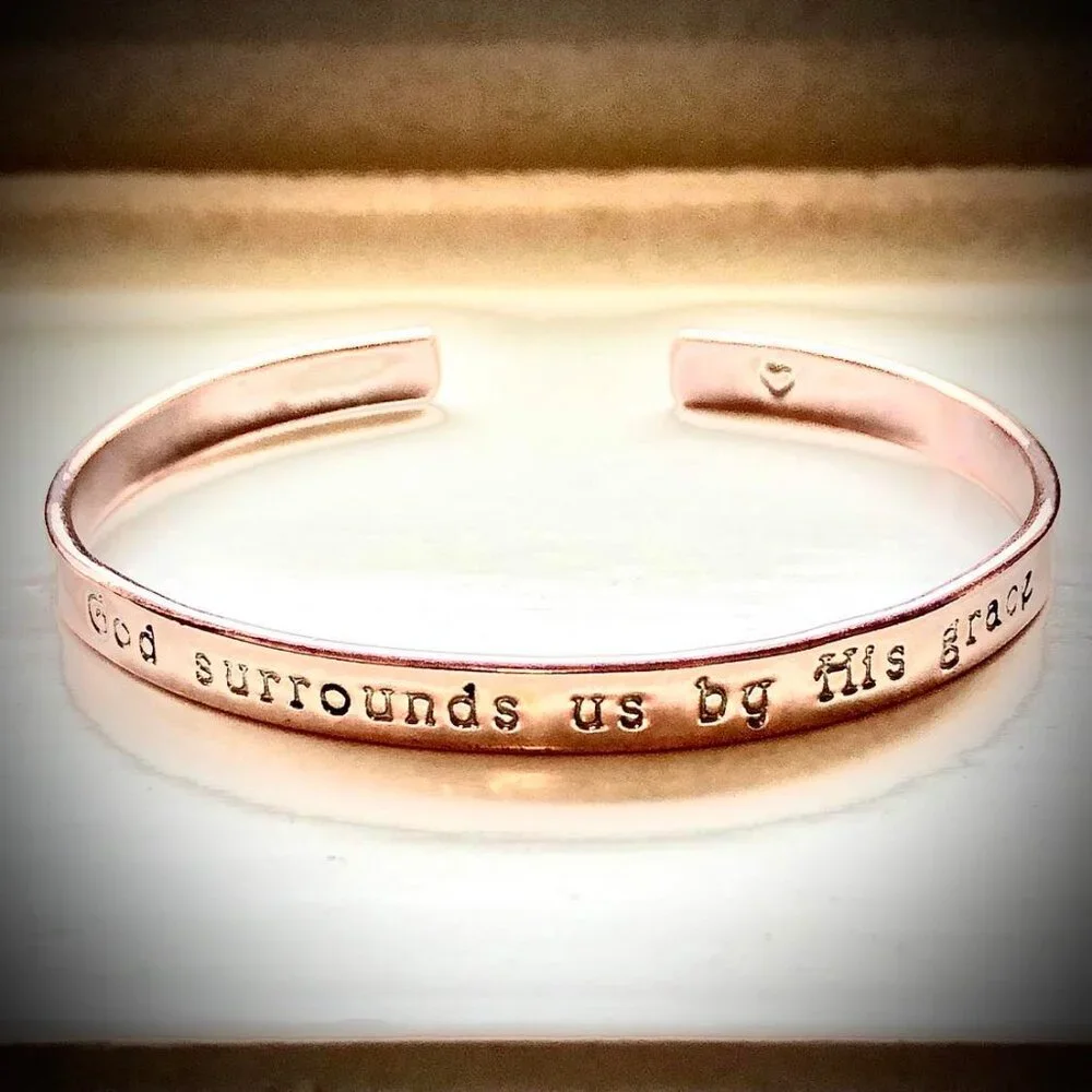 ALEXANDRA'S Copper Bangle Bracelet Engraved 
